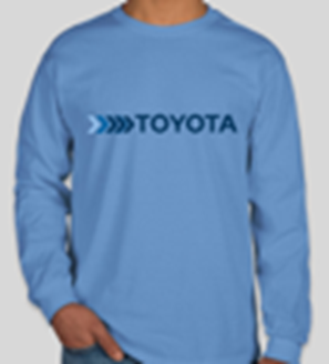 Picture of G2400: Long Sleeve T-shirt Carolina Blue Toyota Chevron