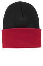 Picture of CP90 BLACK/ATHLETIC RED PORT AND COMPANY KNIT CAP