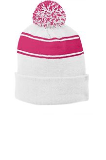 Picture of STC28 STRIP POM POM BEANIE