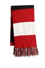 Picture of STA02 TRUE RED/WHITE/BLACK SPECTATOR SCARF